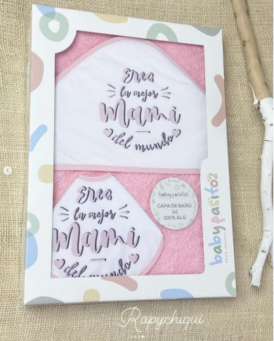 Capa de baño 1x1m + babero Mamá 1147