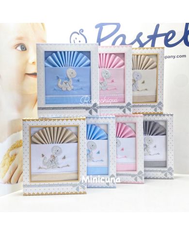 Sábanas 3 piezas Minicuna algodón 100% mc390-BE