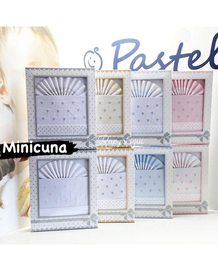 Sábanas 3 piezas Minicuna algodón 100% mc391-BE