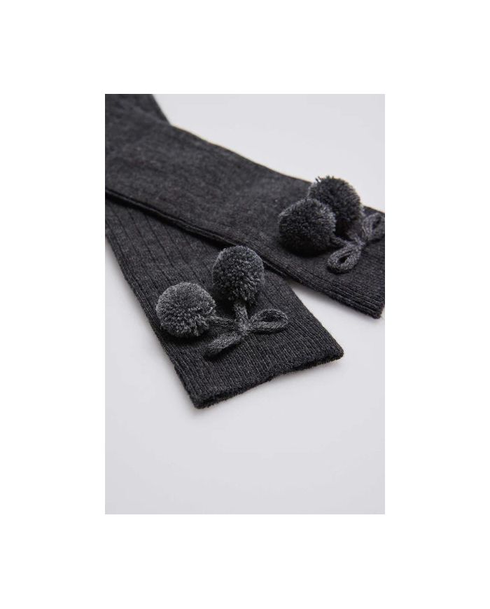Calcetines largos pompones GRIS MARENGO Ysabel Mora 02833