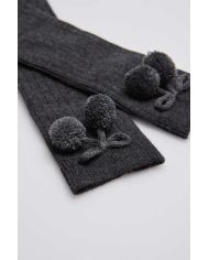 Calcetines largos pompones GRIS MARENGO Ysabel Mora 02833