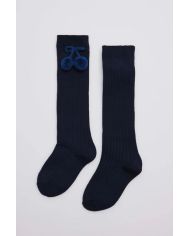 Calcetines largos pompones MARINO Ysabel Mora 02833