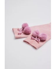 Calcetines largos pompones ROSA PALO Ysabel Mora 02833