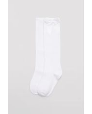 Calcetín infantil largo detalle lazo BLANCO Ysabel Mora 02855