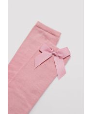 Calcetín infantil largo detalle lazo ROSA PALO Ysabel Mora 02855