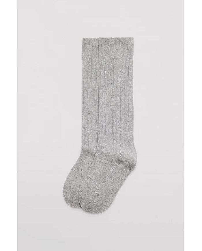 Calcetín infantil largo canalé GRIS Ysabel Mora 02856