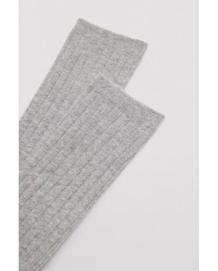 Calcetín infantil largo canalé GRIS Ysabel Mora 02856