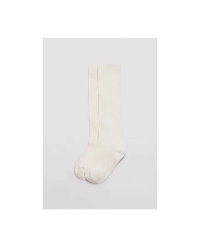 Calcetín infantil largo canalé MARFIL Ysabel Mora 02856