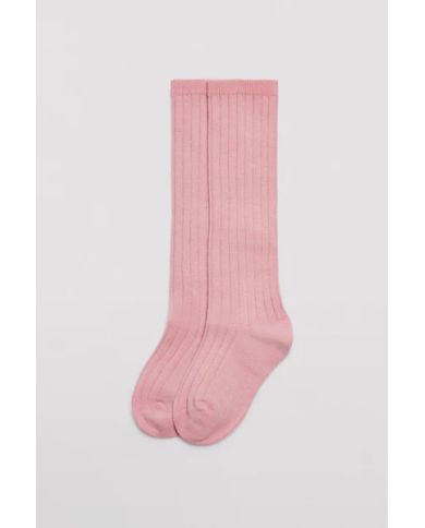 Calcetín infantil largo canalé ROSA Ysabel Mora 02856