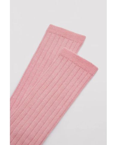 Calcetín infantil largo canalé ROSA Ysabel Mora 02856