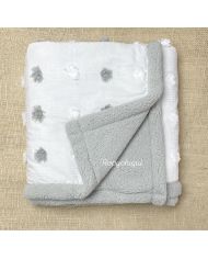 Manta/colcha borreguillo GRIS 10913