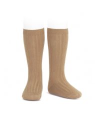 Calcetines altos básicos canalé CAMEL REF: 2016/2
