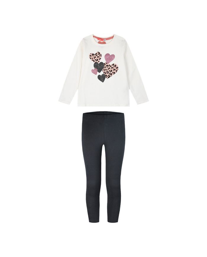 Conjunto niña con leggins BLANCO 16-124268-0