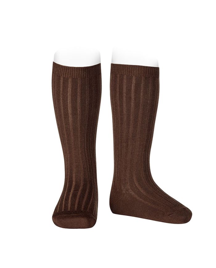 Calcetines altos básicos canalé CASTAÑA REF: 2016/2