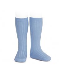 Calcetines altos básicos canalé AZULADO REF: 2016/2