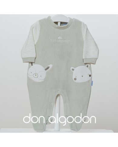 Pelele bebé niño terciopelo Don algodón DA24018