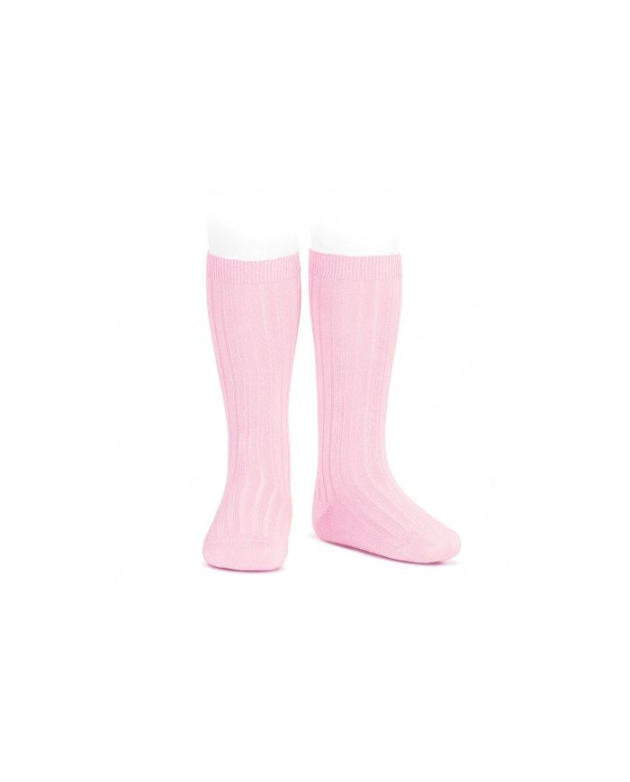 Calcetines altos básicos canalé ROSA REF: 2016/2