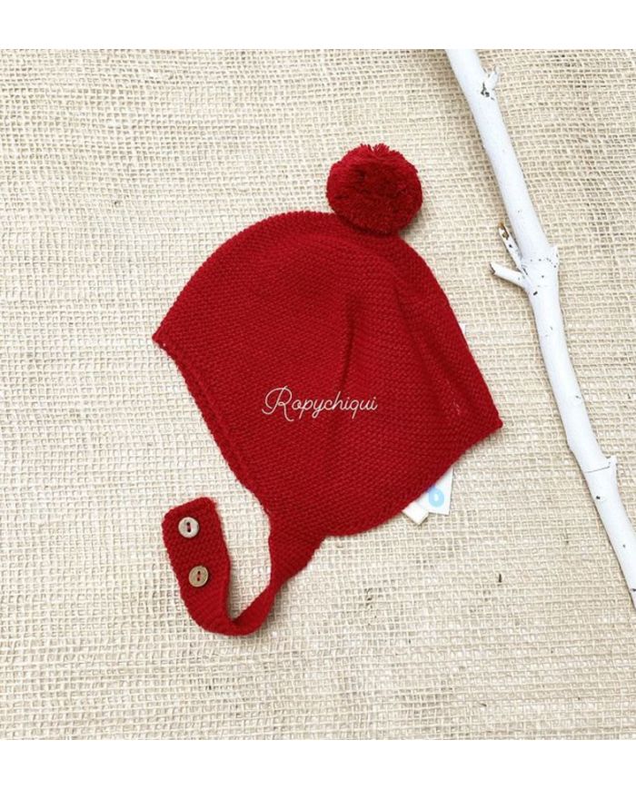 Gorro invierno pompón Pecesa ROJO 822002