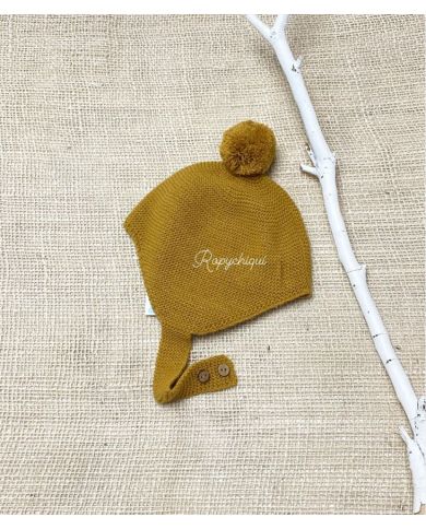 Gorro invierno pompón Pecesa MOSTAZA 822002