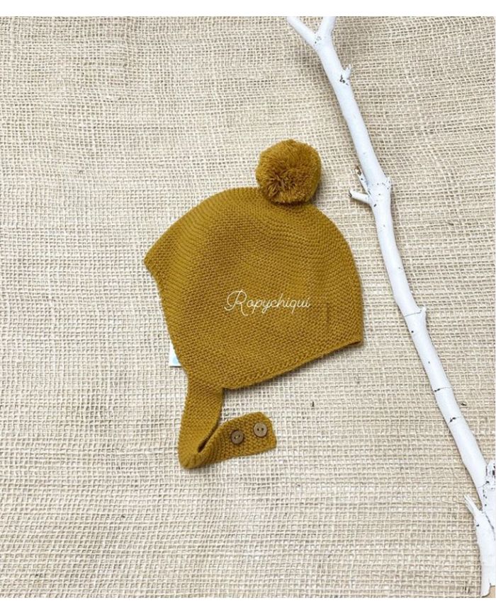 Gorro invierno pompón Pecesa MOSTAZA 822002