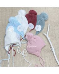 Gorro con pompón y orejeras Bebepunt 20700