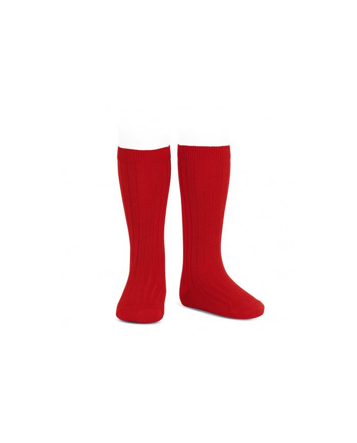 Calcetines altos básicos canalé ROJO REF: 2016/2