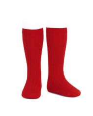 Calcetines altos básicos canalé ROJO REF: 2016/2