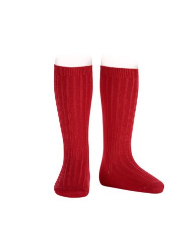 Calcetines altos básicos canalé RED VELVET REF: 2016/2
