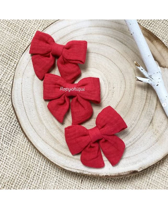 Pinza pico pato Bambula 8 cm (3 unidades) ROJO 27425