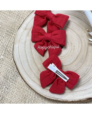 Pinza pico pato Bambula 8 cm (3 unidades) ROJO 27425