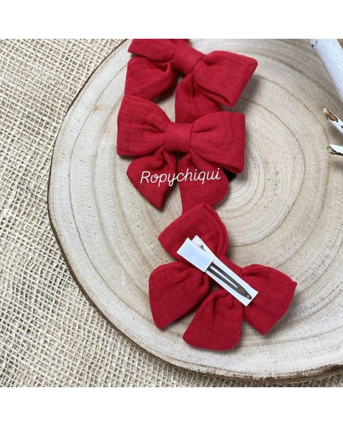Pinza pico pato Bambula 8 cm (3 unidades) ROJO 27425