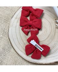 Pinza pico pato Bambula 8 cm (3 unidades) ROJO 27425