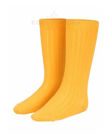 Calcetines altos básicos canalé AMARILLO REF: 2016/2