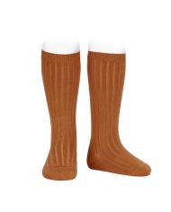 Calcetines altos básicos canalé CANELA REF: 2016/2