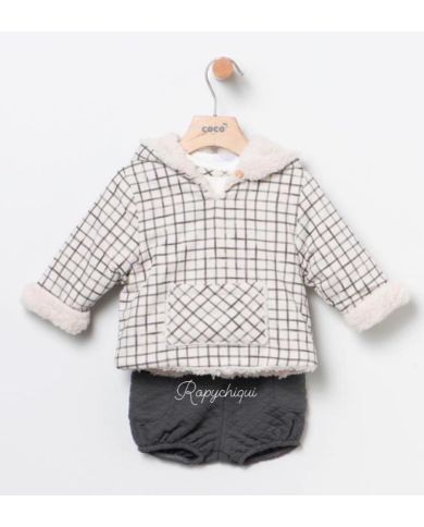 ULTIMA UNIDAD Conjunto chaqueta polar con capucha Coco Acqua 🔴​ 700890