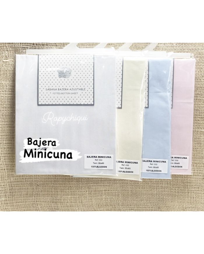 Sábana bajera Minicuna 100% algodón 50x83 cm 072-27