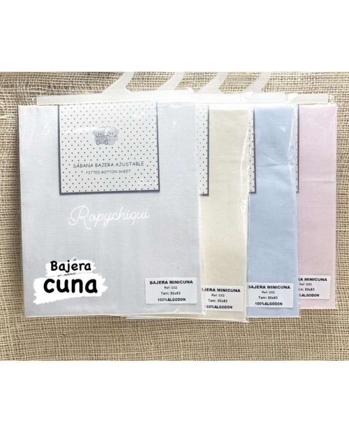 Sábana bajera cuna 100% algodón 60x120 cm 072-26