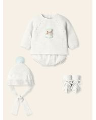Conjunto bebé punto 3 piezas Mac Ilusion CRUDO 9428
