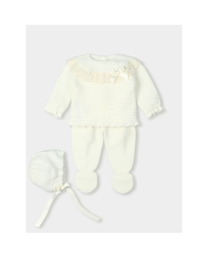 Conjunto bebé 3 piezas Mac Ilusion CRUDO 8621