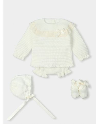 Conjunto bebé 3 piezas Mac Ilusion CRUDO 8634