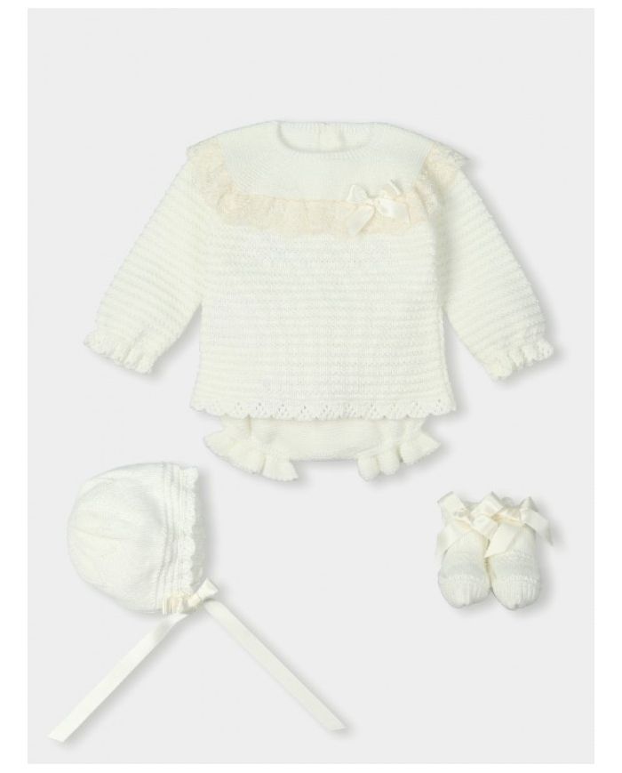 Conjunto bebé 3 piezas Mac Ilusion CRUDO 8634