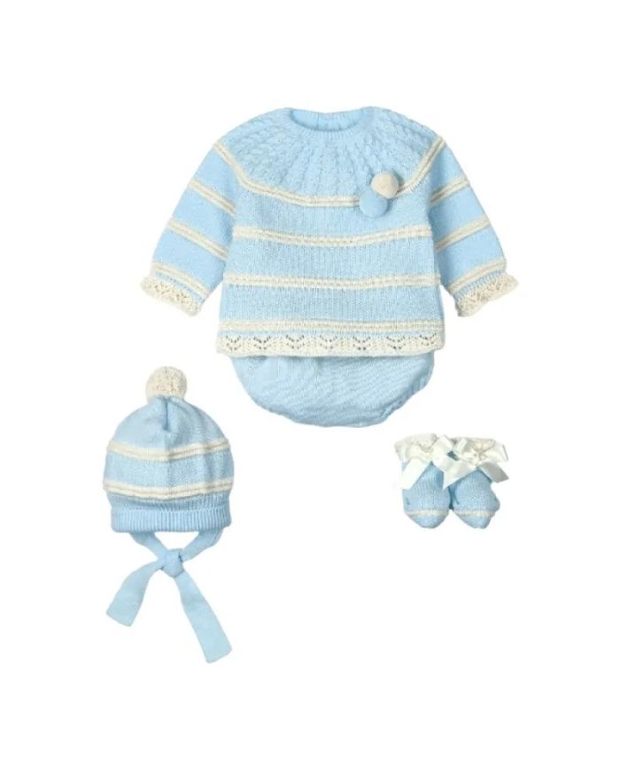 Conjunto bebé 3 piezas Mac Ilusion CELESTE 8630