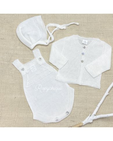 Conjunto 3 piezas hilo BLANCO 607