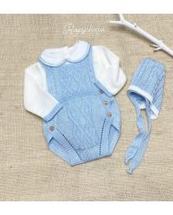 Conjunto 3 piezas hilo CELESTE 1604