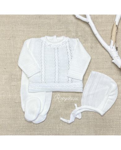 Conjunto 3 piezas hilo BLANCO 1584