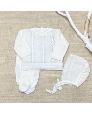 Conjunto 3 piezas hilo BLANCO 1584
