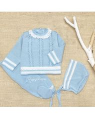 Conjunto 3 piezas hilo CELESTE 1584