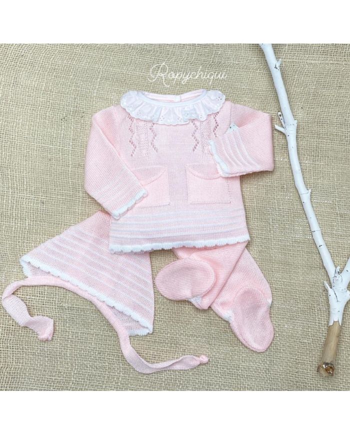 Conjunto 3 piezas hilo ROSA 1495