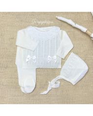 Conjunto 3 piezas hilo BLANCO 1597