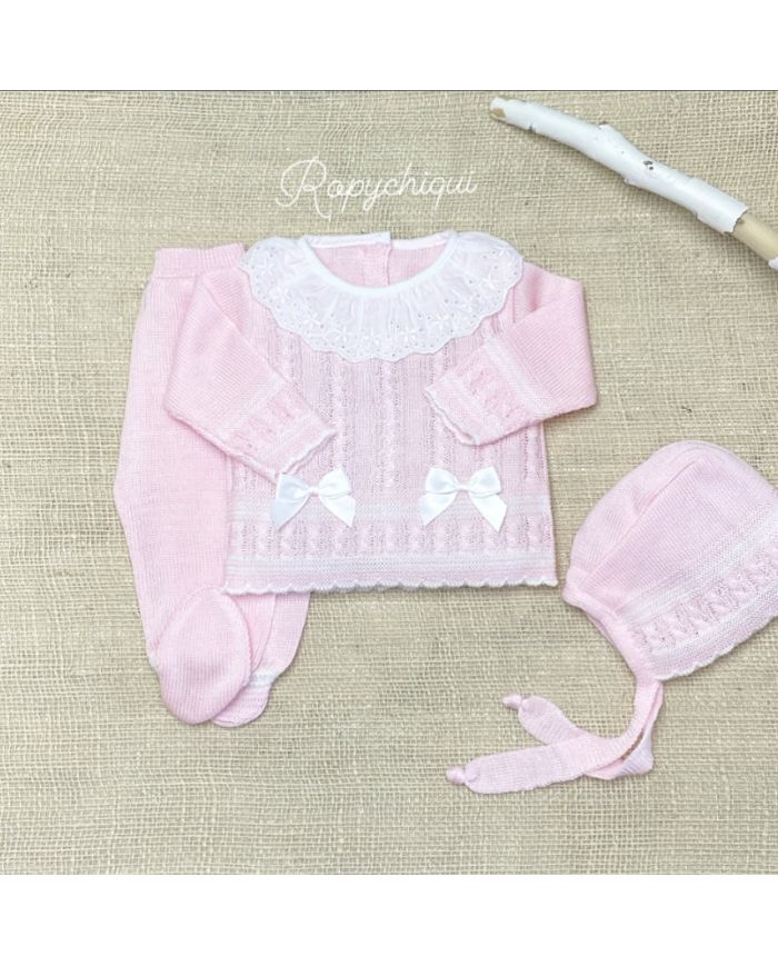 Conjunto 3 piezas hilo ROSA 1597